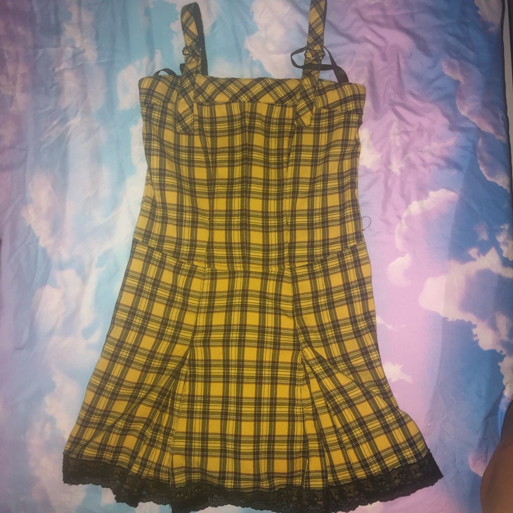 TRIPP NYC yellow plaid dress